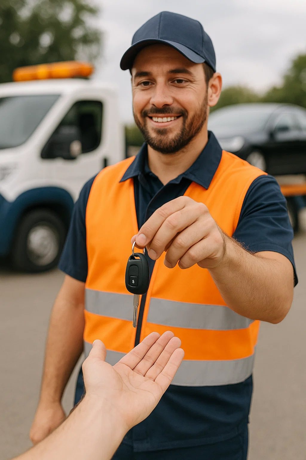 Operator returning recovered keys to a driver